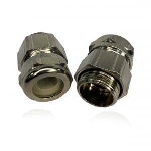 Pflitsch, 22554P13S08, UNI HF Dicht Extended Cable Gland, M25x1.5, Pg21, Brass Nickel Plated, TPE-V.