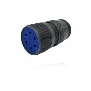 Fujikura, D/MS3101A18-12S, Cable Connecting Receptacle, 6 size 16 Socket Contacts, Shell Size 18, Black Trivalent Chromate