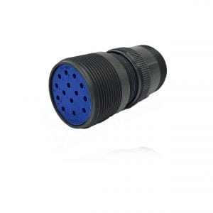 Fujikura, D/MS3101A22-19S, Cable Connecting Receptacle, 14 size 16 Socket Contacts, Shell Size 22, Black Trivalent Chromate.