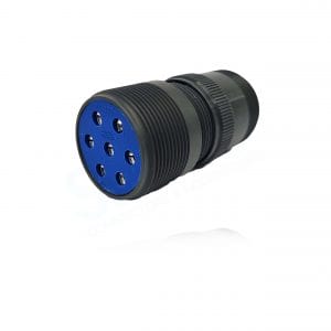 Fujikura, D/MS3101A24-10S, Cable Connecting Receptacle, 7 size 8 Socket Contacts, Shell Size 24, Black Trivalent Chromate.