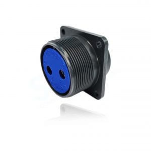 Fujikura, D/MS3102A12S-3S, Box Mounting Receptacle, 2 size 16 Socket Contacts, Shell Size 12S, Black Trivalent Chromate.