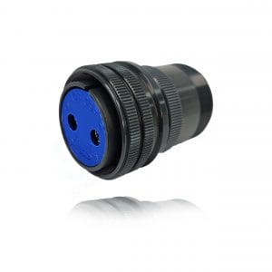 Fujikura, D/MS3106A12S-3S, Straight Plug, 2 size 16 Socket Contacts, Shell Size 12S, Black Trivalent Chromate.