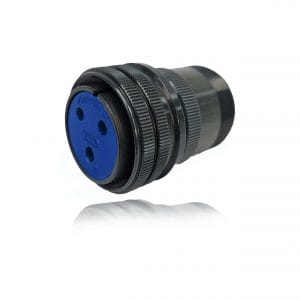 Fujikura, D/MS3106A14S-1S, Straight Plug, 3 size 16 Socket Contacts, Shell Size 14S, Black Trivalent Chromate.