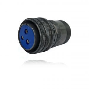 Fujikura, D/MS3106A36-4S, Straight Plug, 3 size 0 Socket Contacts, Shell Size 36, Black Trivalent Chromate.