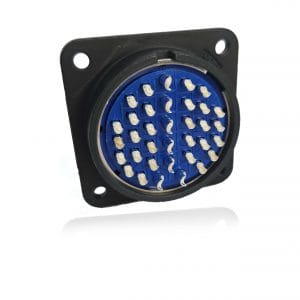 Fujikura, D/MS3102A32-7P, Box Mounting Receptacle, 16 Pin Contacts, Black Trivalent Chromate. For use in Aerospace, Industrial and Welding.