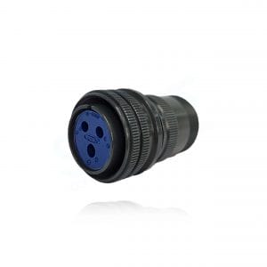 Fujikura, D/MS3106A16-10S, Straight Plug, 3 size 12 Socket Contacts, Shell Size 16, Black Trivalent Chromate.
