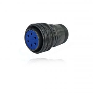Fujikura, D/MS3106A18-12S, Straight Plug, 6 size 16 Socket Contacts, Shell Size 18, Black Trivalent Chromate.