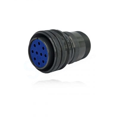 Fujikura, D/MS3106A18-19S, Straight Plug, 10 size 16 Socket Contacts, Shell Size 18, Black Trivalent Chromate.
