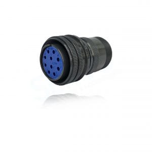 Fujikura, D/MS3106A18-1S, Straight Plug, 10 size 16 Socket Contacts, Shell Size 18, Black Trivalent Chromate.