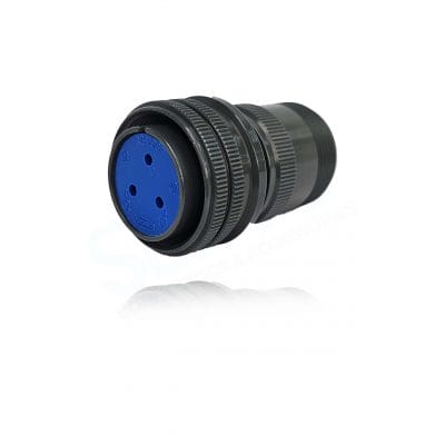 Fujikura, D/MS3106A18-22S, Straight Plug, 3 size 16 Socket Contacts, Shell Size 18, Black Trivalent Chromate.