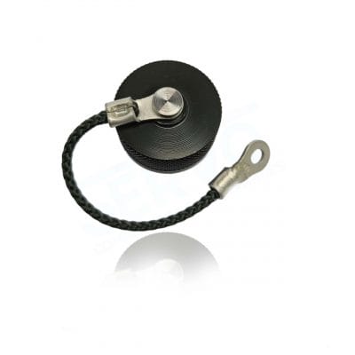 Polamco, 100P160-13-1-ZB-R3-03, Receptacle Protection Cap, Cord and Eyelet, Olive Drab Zinc Cobalt. For use on MIL-DTL-38999 Series III receptacles.