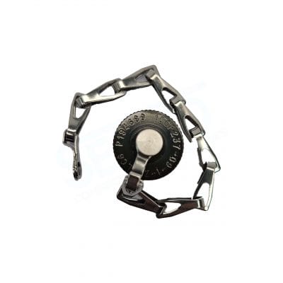 Polamco, 100P237-09-1-ZB-LC6, Plug Protection Cap used on MIL-DTL-38999 Series III, Shell Size 9, Aluminium Silicone with Link Chain.