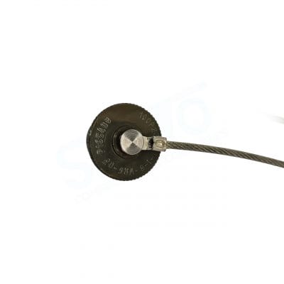 Polamco, 100P237-11-1-B-WR6-03, Plug Protection Cap used on MIL-DTL-38999 Series III, Shell Size 11, Aluminium Silicone with Stainless Steel Wire Rope.