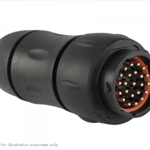 Eaton Souriau, UTS1JC1823P, Free Hanging Receptacle with Backshell Shell Size 18, 23 x Size 16 Female Contacts.