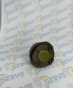 A Eaton Souriau 8D8711C17W35PA connector with Jam Nut Receptacle, size 17 with 55 contact pins