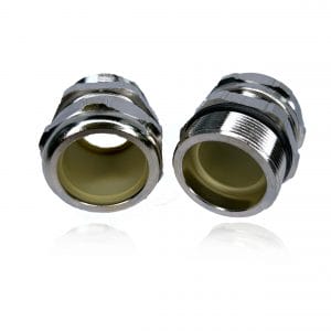 Pflitsch, 185P28, UNI Dicht Cable Gland, Pg 29, 28,0 – 24,0 mm Brass, nickel-plated, IP 68 up to 10 bar.