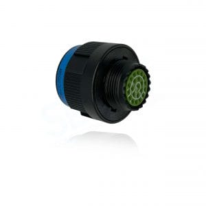 Eaton Souriau, D38999/26ZC35SN, Plug with RFI Shielding, Shell Size 13 with Black Zinc Nickel Plating, 22 Size 22D Socket Contacts.