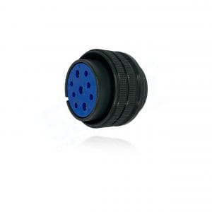 Fujikura, D/MS3106A24-11S(D190), Moistureproof Straight Plug, 3 size 8 and 6 size 12 Socket Contacts, Shell Size 24, Black Trivalent Chromate.