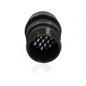 Fujikura, D/MS3106A22-14P, Straight Plug, 19 size16 Pin Contacts, Shell Size 22, Black Trivalent Chromate.