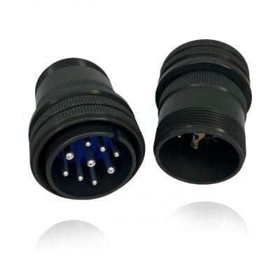 Fujikura, D/MS3106A24-11P, Straight Plug, 3 size 8 and 6 size 12 Pin Contacts, Shell Size 24, Black Trivalent Chromate.
