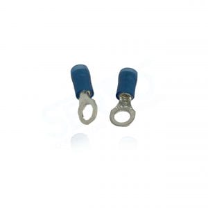 TEC, MS25036-108, Terminal Lug, Size 10, Crimp, Crew, Insulated, Blue, 14 AWG – 16 AWG, Screw Terminal.