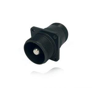 ujikura, D/MS3100A20-2P, Wall Mounting Receptacle, 1 size 0 Pin Contacts, Shell Size 20, Black Trivalent Chromate.