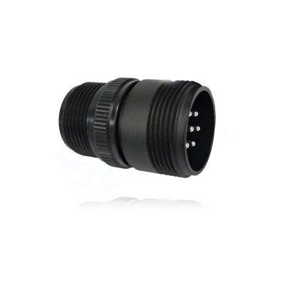 Fujikura, D/MS3101A16S-1P, Cable Connecting Receptacle, 7 size 16 Pin Contacts, Shell Size 16S, Black Trivalent Chromate.