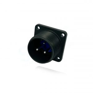 Fujikura, D/MS3102A18-5P, Box Mounting Receptacle, 2 size 12 and 1 size 16 Pin Contacts, Shell Size 18, Black Trivalent Chromate.