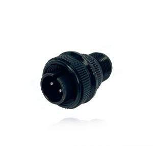 Fujikura, D/MS3106A12S-3P, Straight Plug, 2 size 16 Pin Contacts, Shell Size 12S, Black Trivalent Chromate.