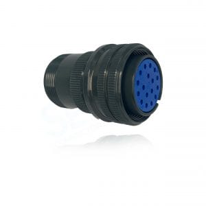 Fujikura, D/MS3106A20-29S, Straight Plug, 17 size 16 Socket Contacts, Shell Size 20, Black Trivalent Chromate.