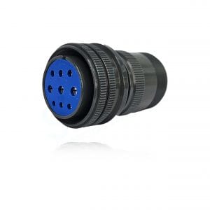 Fujikura, D/MS3106A24-11S, Straight Plug, 3 size 8 and 6 size 12 Socket Contacts, Shell Size 24, Black Trivalent Chromate.