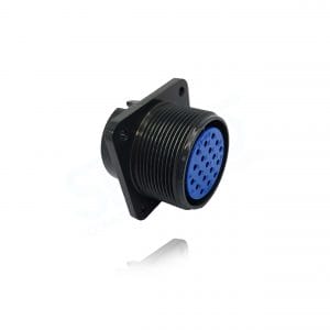 Fujikura, D/MS3102A22-14S, Box Mounting Receptacle, 19 Socket Contacts, Shell Size 22, Black Trivalent Chromate. For use in Aerospace, Industrial and Welding.