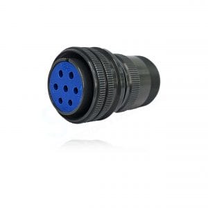 Fujikura, D/MS3106A20-15S, Straight Plug, 7 size 12 Socket Contacts, Shell Size 20, Black Trivalent Chromate.