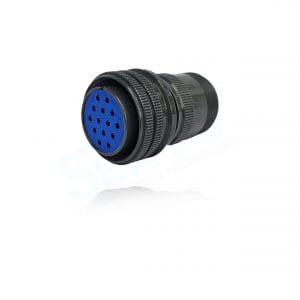 Fujikura, D/MS3106A20-27S, Straight Plug, 14 size 16 Socket Contacts, Shell Size 20, Black Trivalent Chromate.