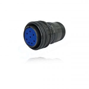 Fujikura, D/MS3106A20-7S, Straight Plug, 8 size 16 Socket Contacts, Shell Size 20, Black Trivalent Chromate.