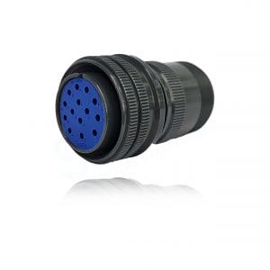 Fujikura, D/MS3106A22-19S, Straight Plug, 14 size 16 Socket Contacts, Shell Size 22, Black Trivalent Chromate.