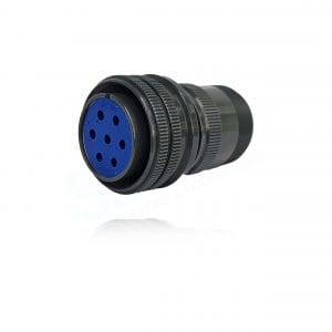 Fujikura, D/MS3106A22-28S, Straight Plug, 7 size 12 Socket Contacts, Shell Size 22, Black Trivalent Chromate.