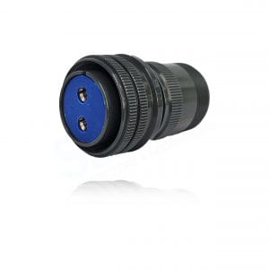 Fujikura, D/MS3106A32-5S, Straight Plug, 2 size 0 Socket Contacts, Shell Size 32, Black Trivalent Chromate.