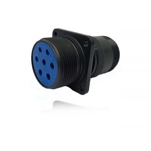 Fujikura, D/MS3100A16S-1S, Wall Mounting Receptacle, 7 size 16 Socket Contacts, Shell Size 16S, Black Trivalent Chromate