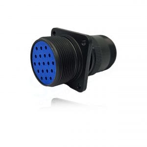 Fujikura, D/MS3100A22-14S, Wall Mounting Receptacle, 19 size 16 Socket Contacts, Shell Size 22, Black Trivalent Chromate.