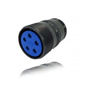 Fujikura, D/MS3101A14S-5S, Cable Connecting Receptacle, 5 size 16 Socket Contacts, Shell Size 14S, Black Trivalent Chromate.