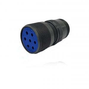 Fujikura, D/MS3101A22-28S, Cable Connecting Receptacle, 7 size 12 Socket Contacts, Shell Size 22, Black Trivalent Chromate.