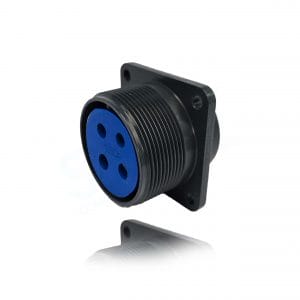 Fujikura, D/MS3102A14S-2S, Box Mounting Receptacle, 4 size 16 Socket Contacts, Shell Size 14S, Black Trivalent Chromate.