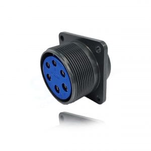 Fujikura, D/MS3102A14S-6S, Box Mounting Receptacle, 6 size 16 Socket Contacts, Shell Size 14S, Black Trivalent Chromate.