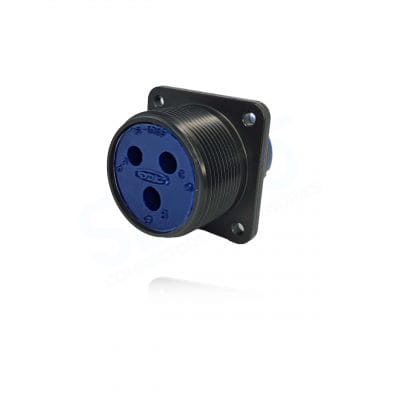 Fujikura, D/MS3102A16-10S, Box Mounting Receptacle, 3 size 12 Socket Contacts, Shell Size 16, Black Trivalent Chromate.