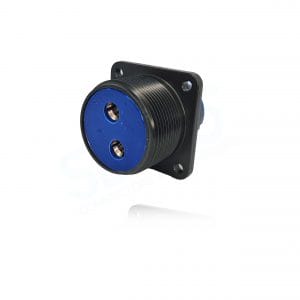 Fujikura, D/MS3102A32-5S, Box Mounting Receptacle, 2 size 0 Socket Contacts, Shell Size 32, Black Trivalent Chromate.