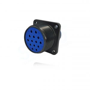 Fujikura, D/MS3102A20-27S, Box Mounting Receptacle, 14 size 16 Socket Contacts, Shell Size 20, Black Trivalent Chromate.