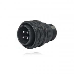 Fujikura, D/MS3106A18-10S, Straight Plug, 4 size 12 Socket Contacts, Shell Size 18, Black Trivalent Chromate.