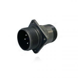 Fujikura, D/MS3100A20-17P, Wall Mounting Receptacle, 5 size 12 and 1 size 16 Pin Contacts, Shell Size 20, Black Trivalent Chromate.