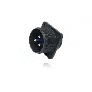 Fujikura, D/MS3102A22-2P, Box Mounting Receptacle, 3 size 8 Pin Contacts, Shell Size 22, Black Trivalent Chromate. For use in Aerospace, Industrial and Welding.